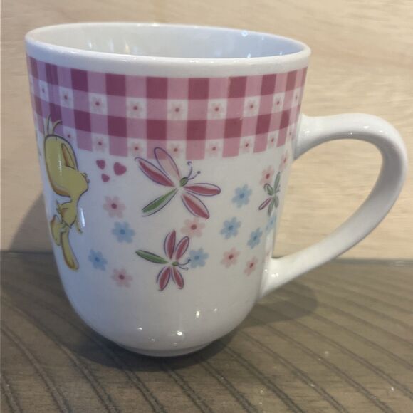 VTG Tweety Bird Mugs Bowls Looney Tunes Ceramic Coffee Cup Gibson Flower 90s Y2K - Picture 8 of 15